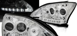 Φανάρια εμπρός led για Lexus RX330/350 (2003-2008) - chrome , με λάμπες (Η1) - σετ 2τμχ. AutoEuro