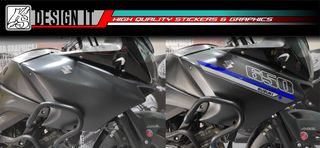 SUZUKI VSTROM 650 - 1000 FULL BODY BLUE GREY - STICKER SET-thumb-2