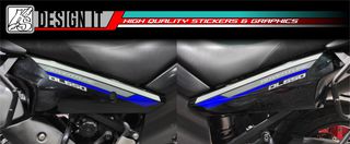 SUZUKI VSTROM 650 - 1000 FULL BODY BLUE GREY - STICKER SET-thumb-4