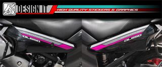 SUZUKI VSTROM 650 - 1000 FULL BODY MAGENTA GREY - STICKER SET-thumb-4