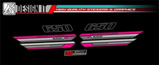 SUZUKI VSTROM 650 - 1000 FULL BODY MAGENTA GREY - STICKER SET-thumb-6