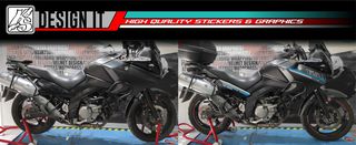 SUZUKI VSTROM 650 - 1000 FULL BODY SKY BLUE GREY - STICKER SET-thumb-1
