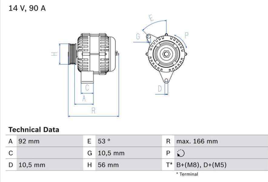 Bosch Γεννήτρια - 0 986 039 860