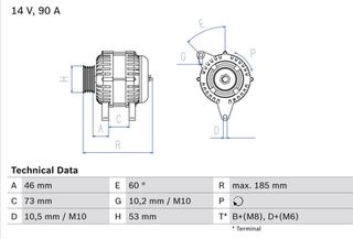 Bosch Γεννήτρια - 0 986 040 380