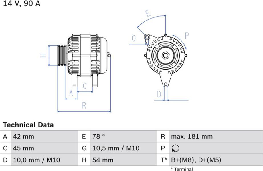 Bosch Γεννήτρια - 0 986 042 091
