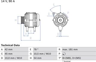 Bosch Γεννήτρια - 0 986 042 091