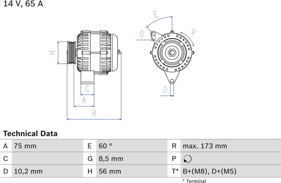 Bosch Γεννήτρια - 0 986 042 111