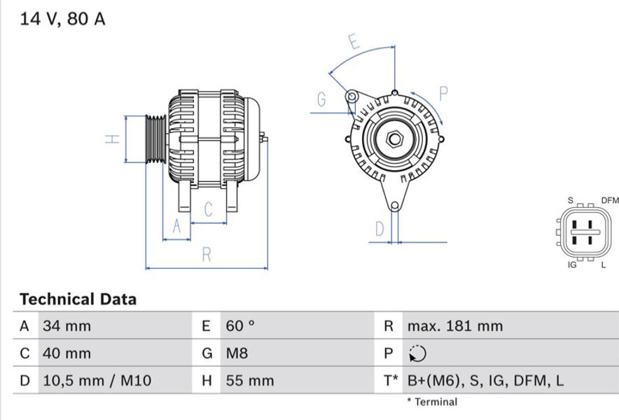 Bosch Γεννήτρια - 0 986 042 660