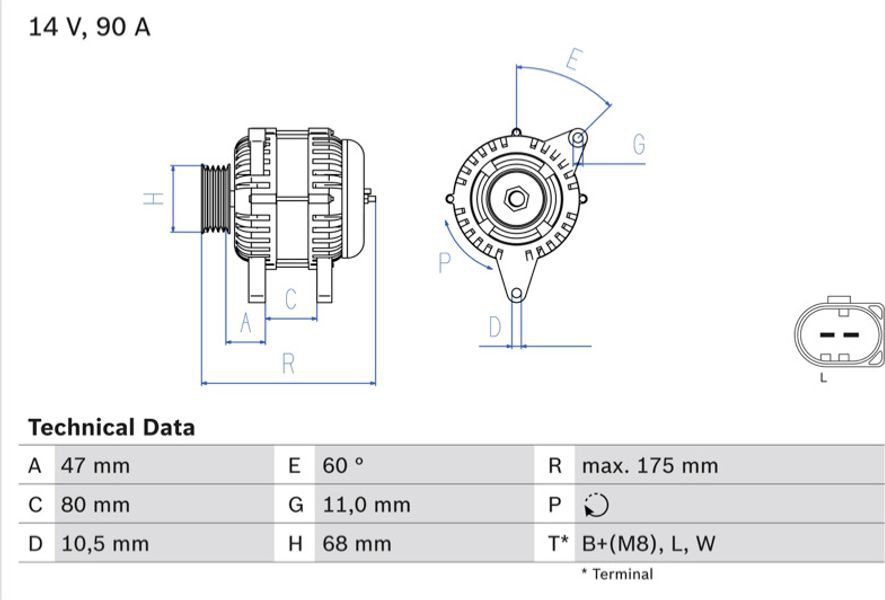 Bosch Γεννήτρια - 0 986 042 670