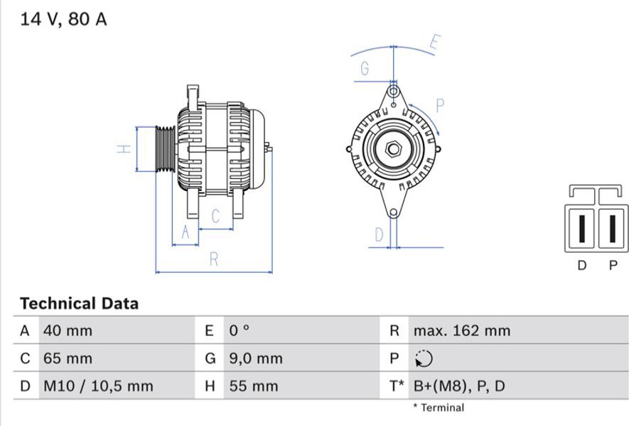 Bosch Γεννήτρια - 0 986 042 911