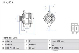 Bosch Γεννήτρια - 0 986 042 911