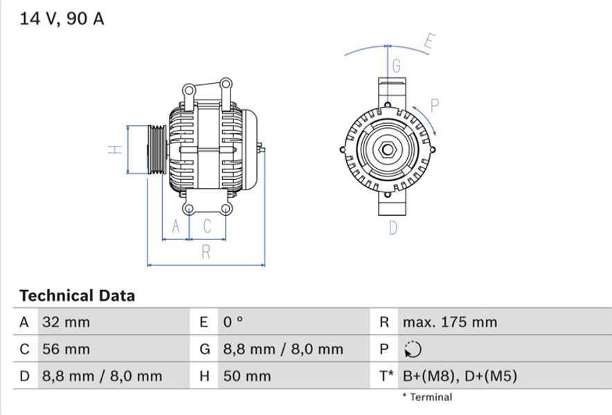 Bosch Γεννήτρια - 0 986 043 650