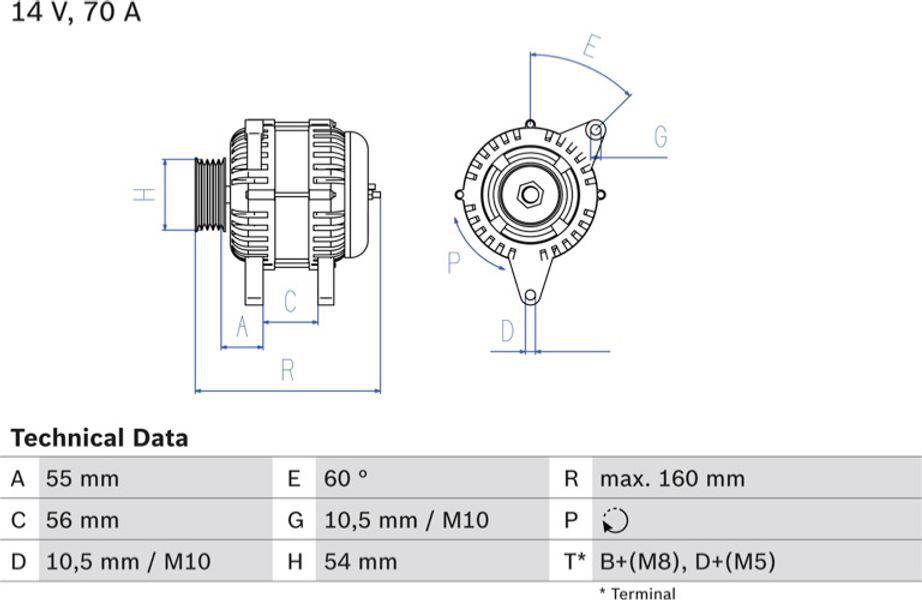 Bosch Γεννήτρια - 0 986 044 210