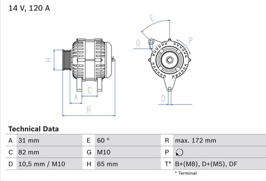 Bosch Γεννήτρια - 0 986 044 530