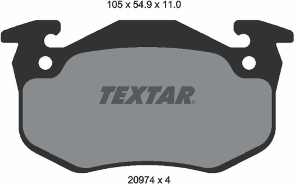 Textar Σετ τακάκια, Δισκόφρενα - 2097401