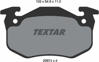 Textar Σετ τακάκια, Δισκόφρενα - 2097401