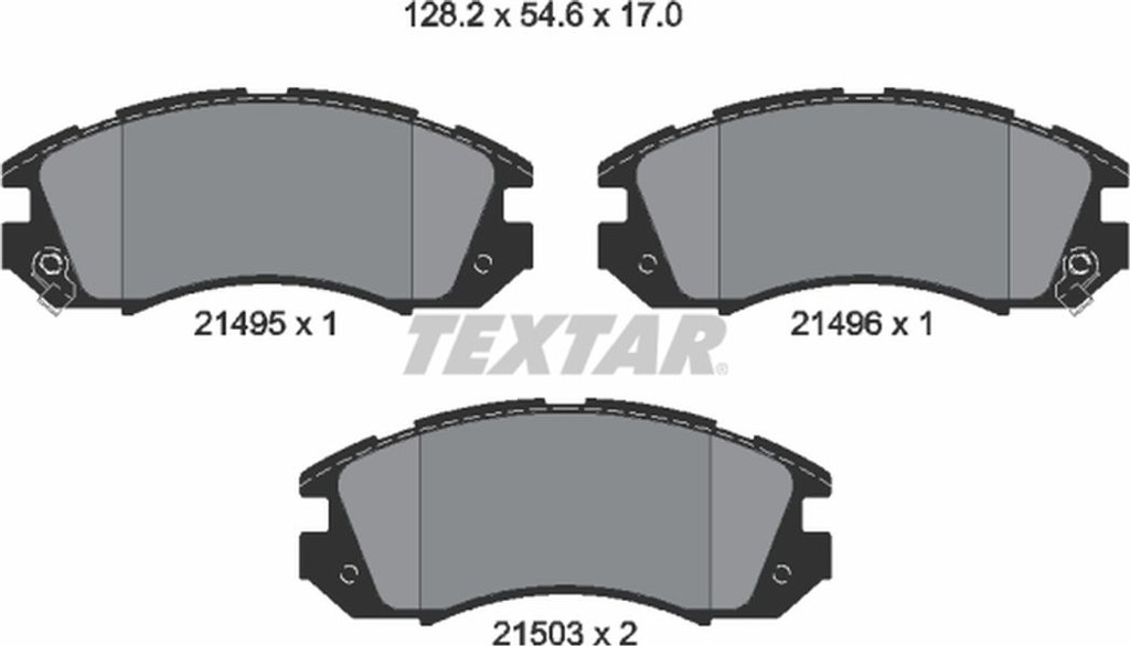 Textar Σετ τακάκια, Δισκόφρενα - 2149501