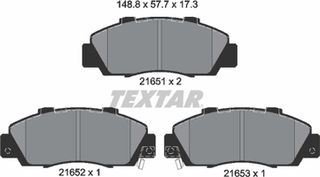 Textar Σετ τακάκια, Δισκόφρενα - 2165101