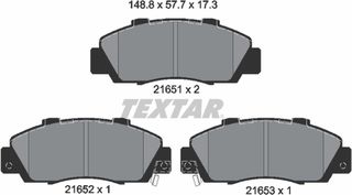 Textar Σετ τακάκια, Δισκόφρενα - 2165101