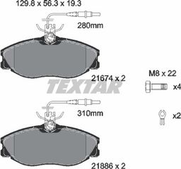Textar Σετ τακάκια, Δισκόφρενα - 2167403