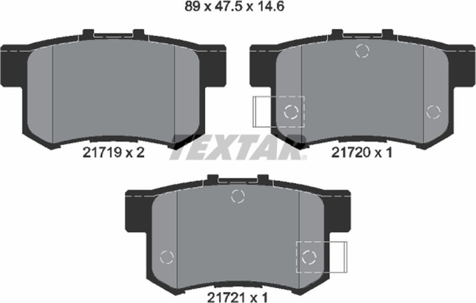 Textar Σετ τακάκια, Δισκόφρενα - 2171901