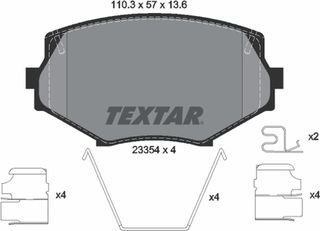 Textar Σετ τακάκια, Δισκόφρενα - 2335404