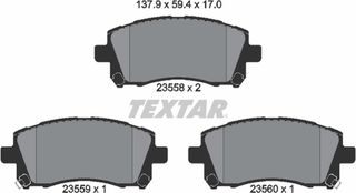 Textar Σετ τακάκια, Δισκόφρενα - 2355802