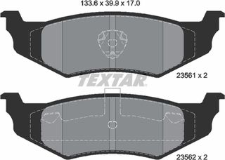 Textar Σετ τακάκια, Δισκόφρενα - 2356102