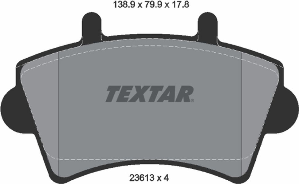 Textar Σετ τακάκια, Δισκόφρενα - 2361301