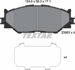 Textar Σετ τακάκια, Δισκόφρενα - 2398301