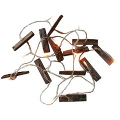 10 LΕD ΣΕ ΣΕΙΡΑ ΜΕ ΞΥΛΙΝΑ ΔΙΑΚΟΣΜΗΤΙΚΑ ΘΕΡΜΟ ΛΕΥΚΟ