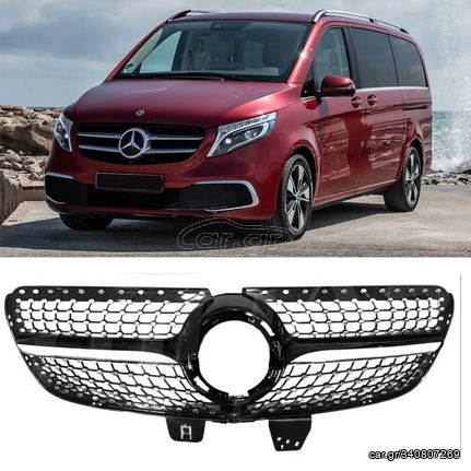 Μάσκα Για Mercedes-Benz Vito W447 20+ Diamond Look Μαύρο/Χρώμιο 1 Τεμάχιο 