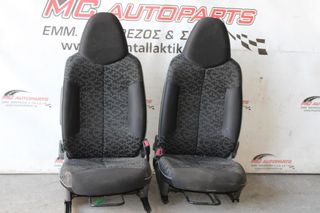 Σαλόνι Μαύρο PEUGEOT 107 (2006-2011) μπροστινά καθίσματα ύφασμα