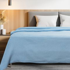 Κουβέρτα μονή Tender ζακάρ Art 12300 διαστάσεων 230x260cm σε σιέλ χρώμα