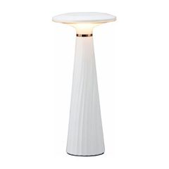 LED πορτατίφ PC επαναφορτιζόμενο USB Type-C 2.5W 230/5VDC 3000K με θερμό φως 180Lm μανιτάρι σε λευκό χρώμα IP54