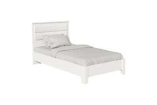 Κρεβάτι μονό "OLYMPUS" σε λευκό χρώμα 100x200