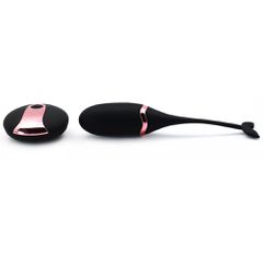 Black 10 Speeds USB Silicone Vibrating Egg 15 CM-thumb-2