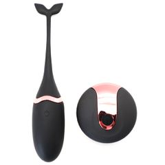 Black 10 Speeds USB Silicone Vibrating Egg 15 CM
