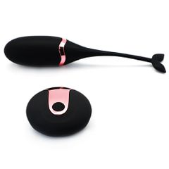 Black 10 Speeds USB Silicone Vibrating Egg 15 CM-thumb-1