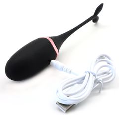 Black 10 Speeds USB Silicone Vibrating Egg 15 CM-thumb-3