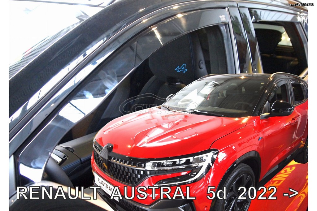 ΑΝΕΜΟΘΡΑΥΣΤΕΣ ΓΙΑ RENAULT AUSTRAL 5D 2022+ ΣΕΤ ΑΥΤΟΚΙΝΗΤΟΥ ΑΠΟ ΕΥΚΑΜΠΤΟ ΦΙΜΕ ΠΛΑΣΤΙΚΟ HEKO - 4 ΤΕΜ.