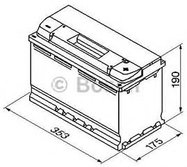 Bosch S5013 100AH 830A   0092S50130, BOSCH BOSCH ΜΠΑΤΑΡΙΑ S5 BLACK LINE (100Ah/830A) ΔΕΞ. 353x175x190-thumb-4