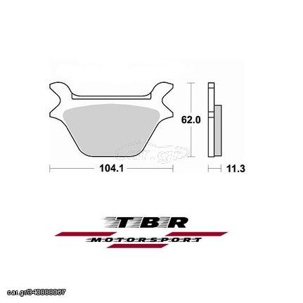 ΜΕΤΑΛΛΙΚΑ ΤΑΚΑΚΙΑ SINTER METAL PADS TBR734