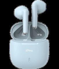 iPro TW100 Bluetooth Handsfree Ακουστικά με Θήκη Φόρτισης Γαλάζιο