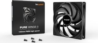 Bequiet Fan Pure Wings 3 140MM Pwm HIGH-Speed 1800RPM, 72,2CFM/122,6M3/H, 30,5dB, Lifespan 80000h, BLACK, 3YW. - (BL109)