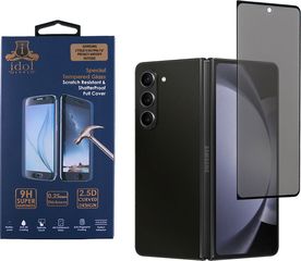 Idol 1991 Tempered Glass Samsung Z Fold 5 5G F946 7.6'' 9H 0.25mm Privacy Antispy Semi Curved Outside Full Glue BLACK