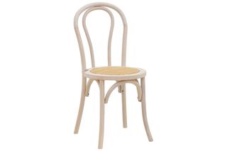 Καρέκλα "AZHEL" από ξύλο/rattan σε white wash/φυσικό χρώμα 41x50x89