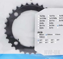 ΔΙΣΚΟΣ ΑΝΑΠΤΥΞΗΣ SHIMANO ALIVIO  FC-M430 32T 9 speed