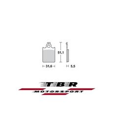 ΤΑΚΑΚΙ BRAKE PADS TBR760 PR-1 ITALJET  FORMULA 50 94 FRONT - L