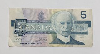 CANADA 5 DOLLARS 1986